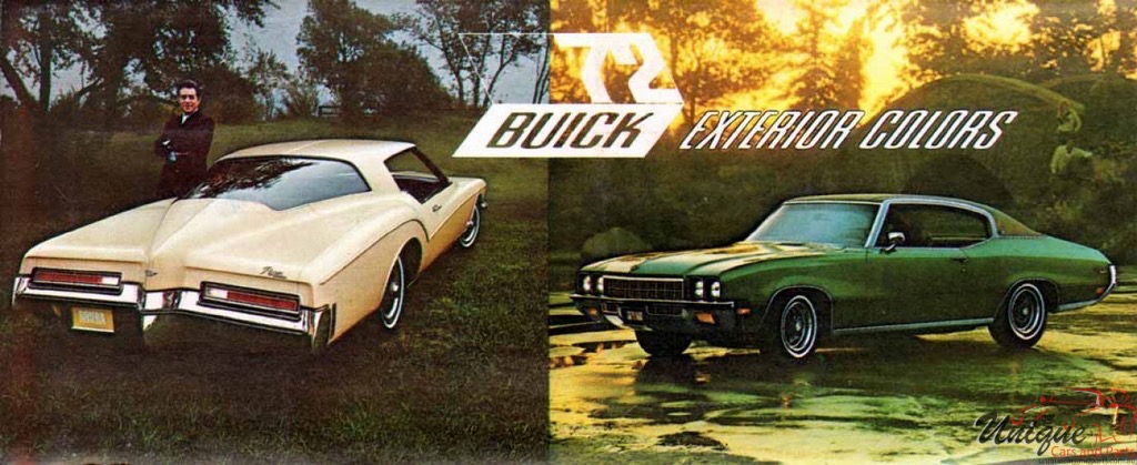 1972 Buick Exterior Colors Chart